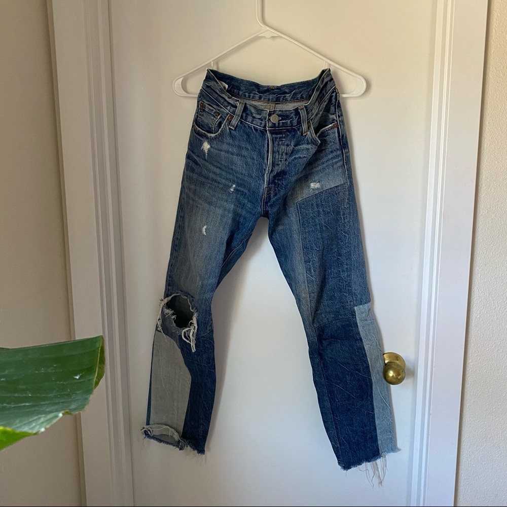 Levi’s 501 Patchwork Distressed Denim - image 1